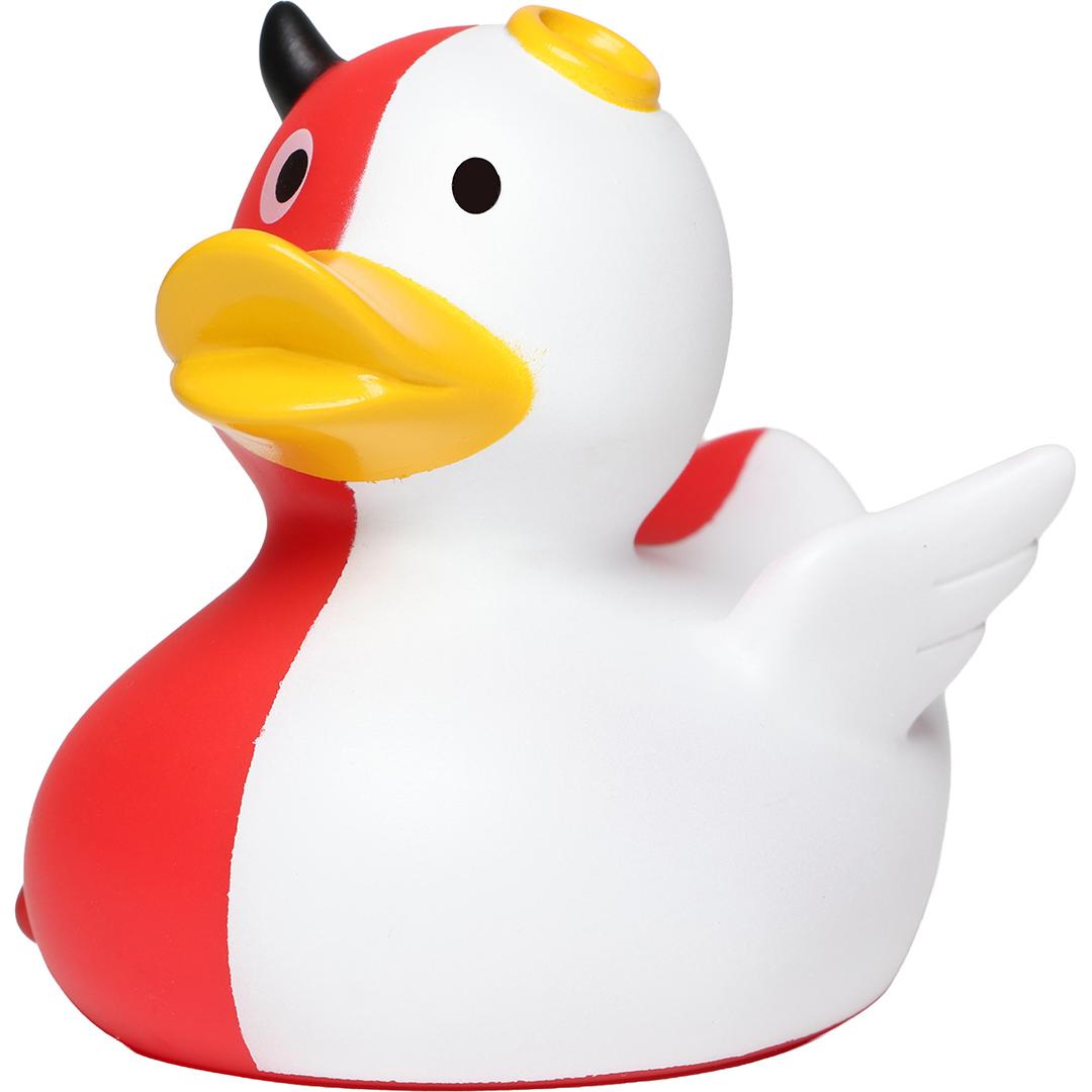 M131019 Multicoloured - Squeaky Duck angel/devil - mbw